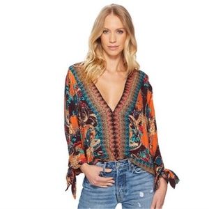 Free People |Oversized Tie Cuff sleeve Cropped to